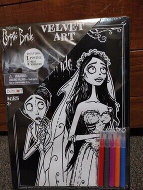 Tim Burton's Corpse Bride Velvet Art Kit - Black & White